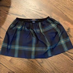 Ralph Lauren blue tartan holiday skirt